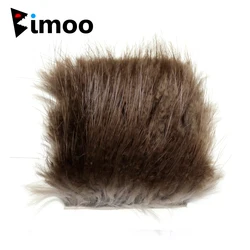 Bimoo 2PCS 6X6cm Beaver's Fur Hair for Dry Fly Caddis Emergers Nymph May Fly Tying Trout Fly Fishing Material Natural Color