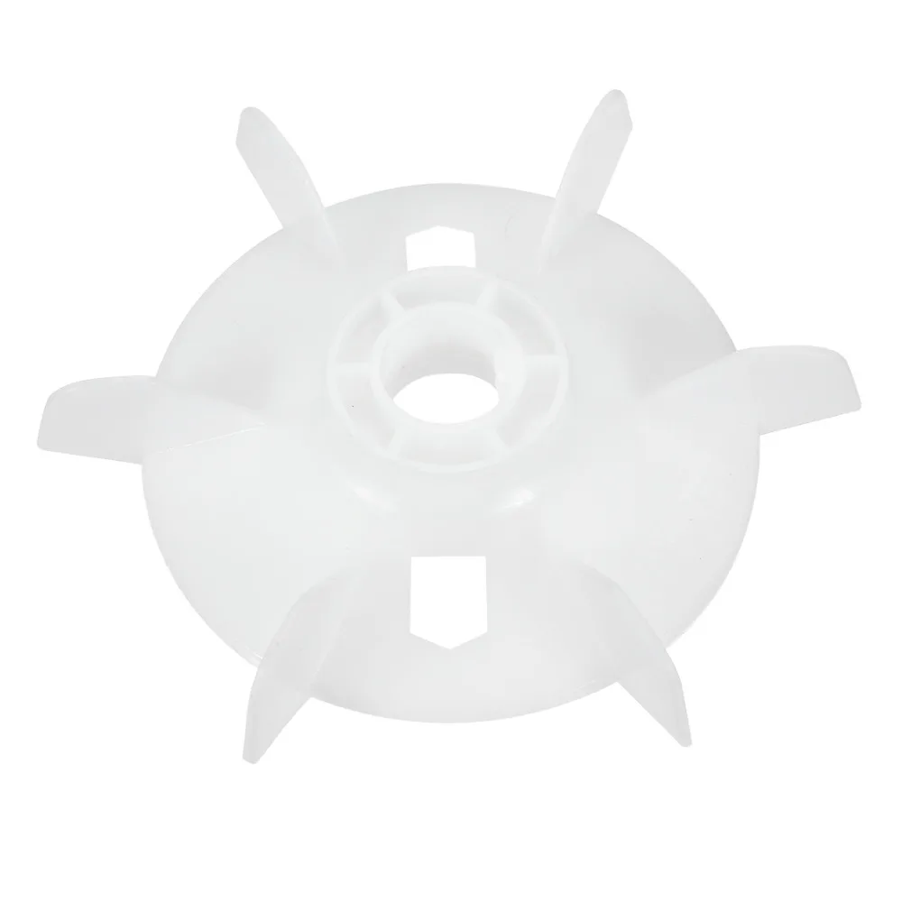 Uxcell 1Pcs 130x24mm/155x24mm Y90-2/Y90-4 White Plastic 6 Impeller Motor Round Shaft Replacement Fan Vane for Home DIY