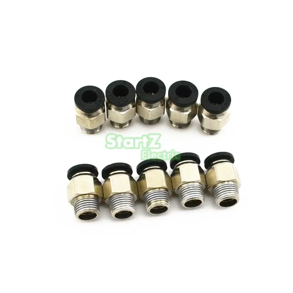 

10PcsHigh quality 6mm to 1/8'' Thread Male Straight Pneumatic Tube Push In Quick Connect Fittings Pipe