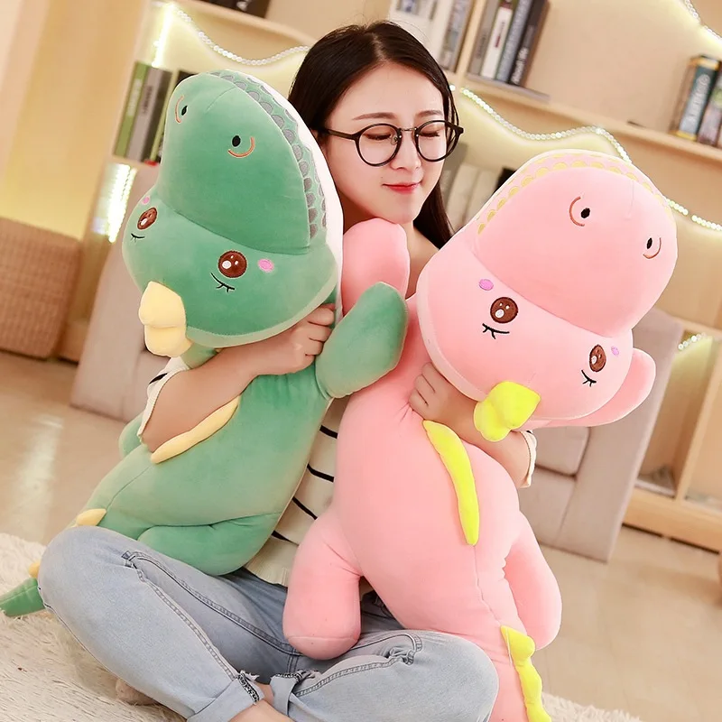 new style large 100cm cartoon dinosaur plush toy down cotton soft doll sofa cushion throw pillow christmas gift s2856