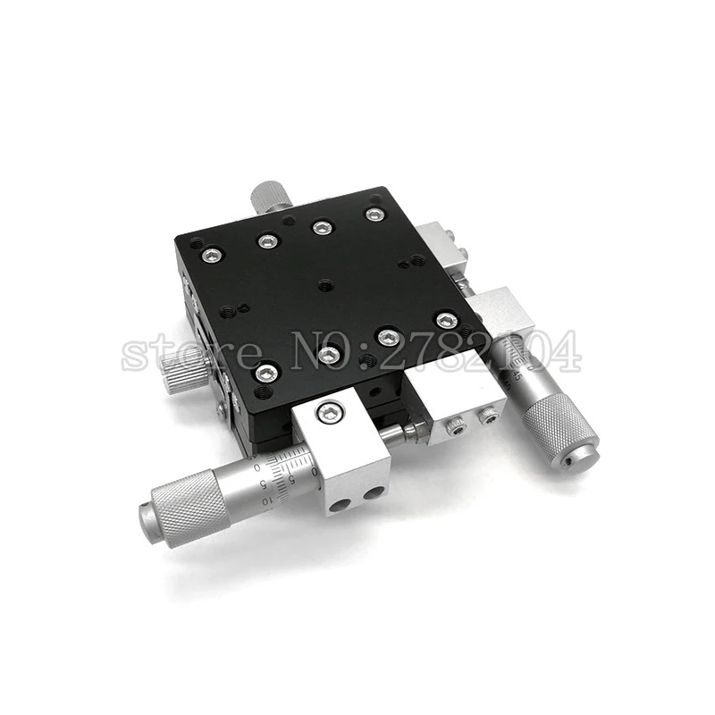 Imagem -05 - Eixo xy 60*60 mm Estação de Aparamento Plataforma de Deslocamento Manual Estágio Linear Mesa Deslizante Ly60 Xy60 Cruz Ferroviário Ultra-fino