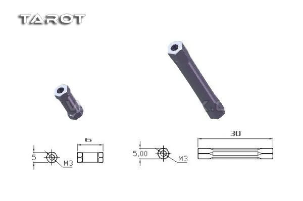 Tarot Multi Rotor Helicopter part M3H5 hexagonal aluminum chu TL68B07