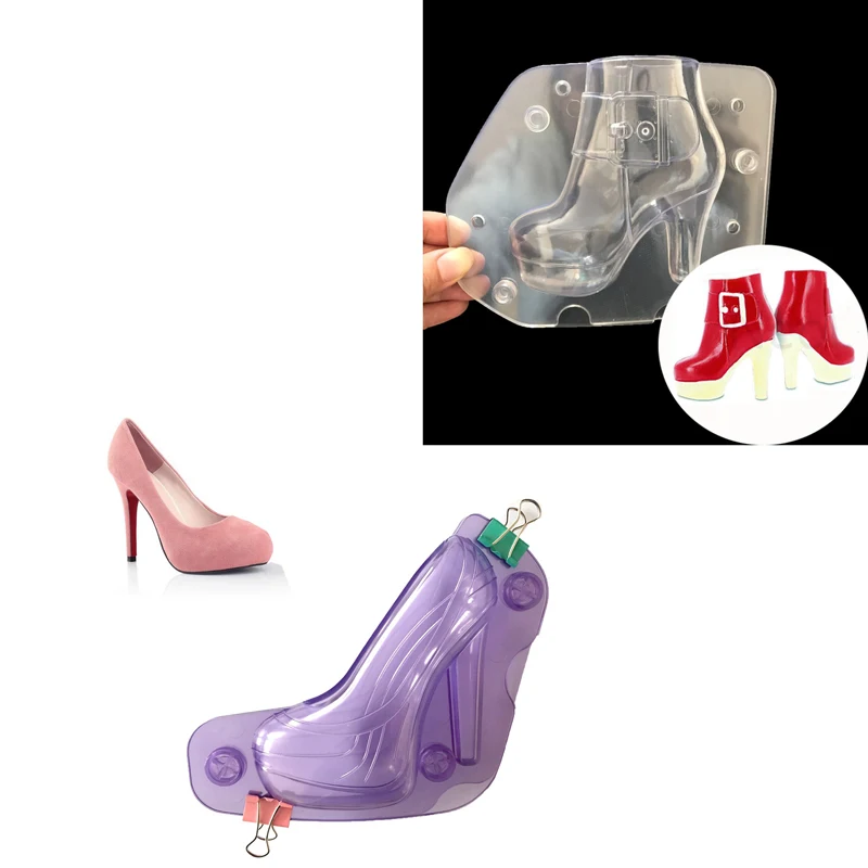 Thick-soled high heels boots cutting biscuit mould cake moulds fruit sugar mold baking tools