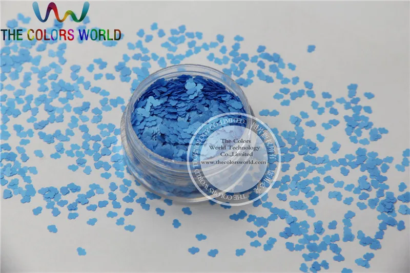 Solvent resistant Sparkles- Neon Blue Color Cloud-shaped Glitter Confetti for Nail Polish and DIY decoration 1Pack =50g