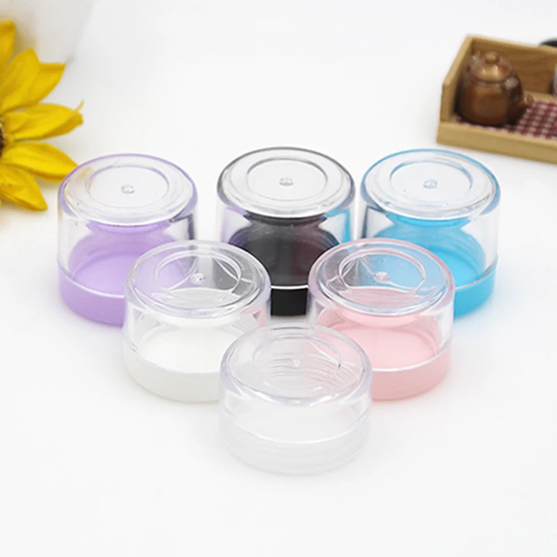 100pcs 10g 15g 20g Portable Clear Refillable Bottle Sample Cosmetic Containers  Empty Eyeshadow Lip Balm Face Cream Storage Jar