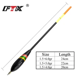 FTK Barguzinsky Fir Float 3PCS/LOT 1.5+4.0gr 1.5+5.0gr 1.5+6.0gr Bobber Vertical Buoy Mixed Size carp fishing peche accesoires