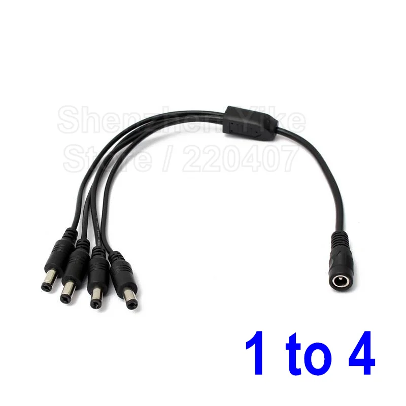 DC Power 1 Female to 2 3 4 5 8 Male Way Splitter Adapter Connector Plug Cable 5.5mm*2.1mm 12V For CCTV Camera LED Strip Light