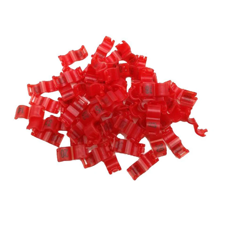 100 Stuks Innerlijke 2.7mm 3mm 4mm 4.5mm 5mm Vogel Duif Duif Papegaai Been ringen Kleine Vogels Voetringen Vogel Clip Ring