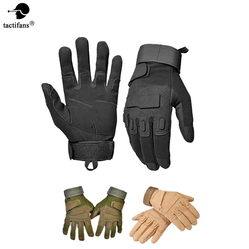 

Tactical Hunting Outdoor Hiking Gloves Anti-Slip Leather Men Paintball Airsoft Shooting Combat Full Finger