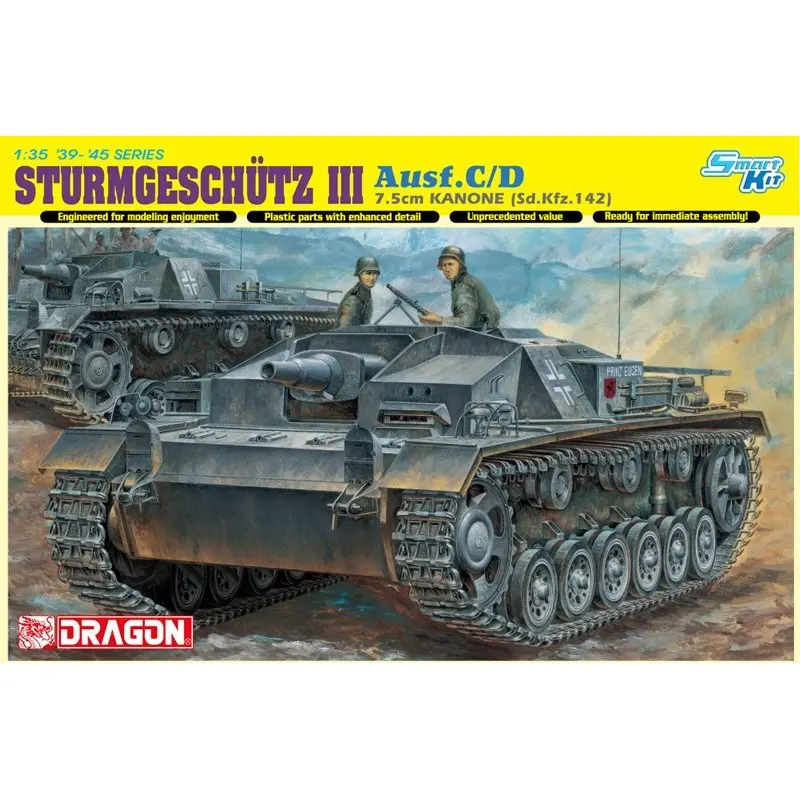 

DRAGON 6851 1/35 STURMGESCHUTZ 7.5cm KANONE Ausf.C/D - Scale Model Kit