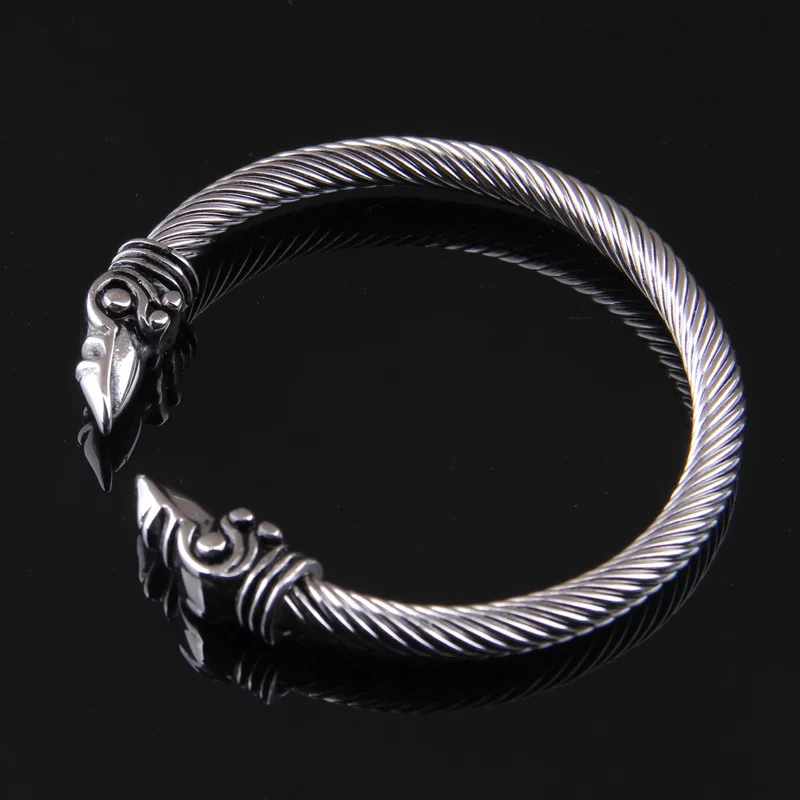 stainless steel raven Bracelet Indian Jewelry Fashion Accessories Viking Bracelet Men Wristband Cuff Bracelets For Women Bangles