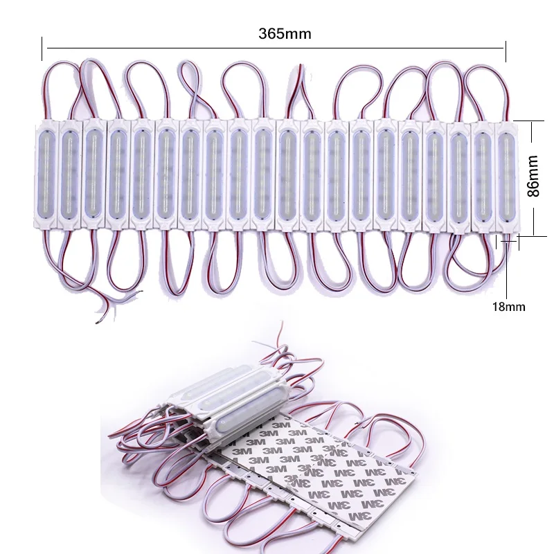 New 5730 9LED COB LED 160 degrees Module Cool white light DC12V IP67 waterproof lighting 20PCS image 2