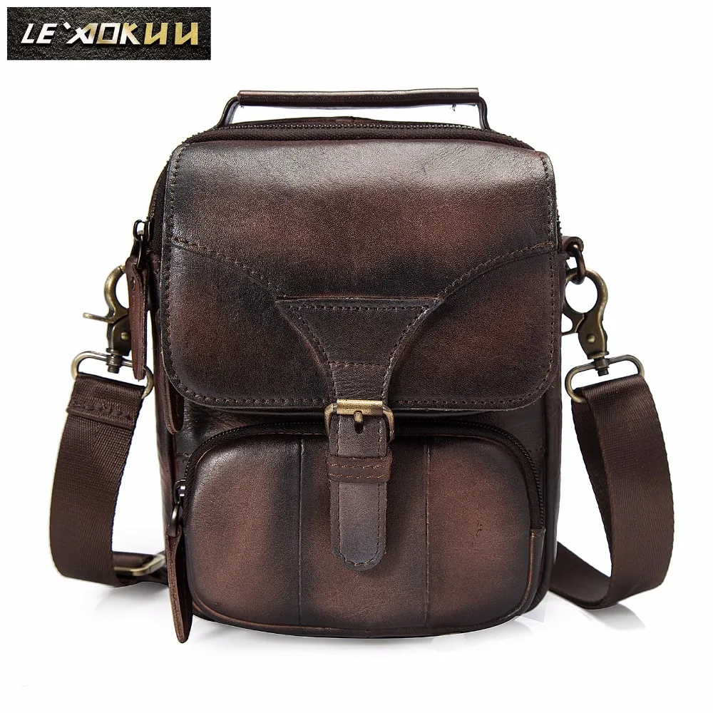 Leather Men Multifunction Casual Fashion Shoulder Messenger Crossbody Bag Designer Mochila Waist Belt Pack Tablet Bag Pouch 2074