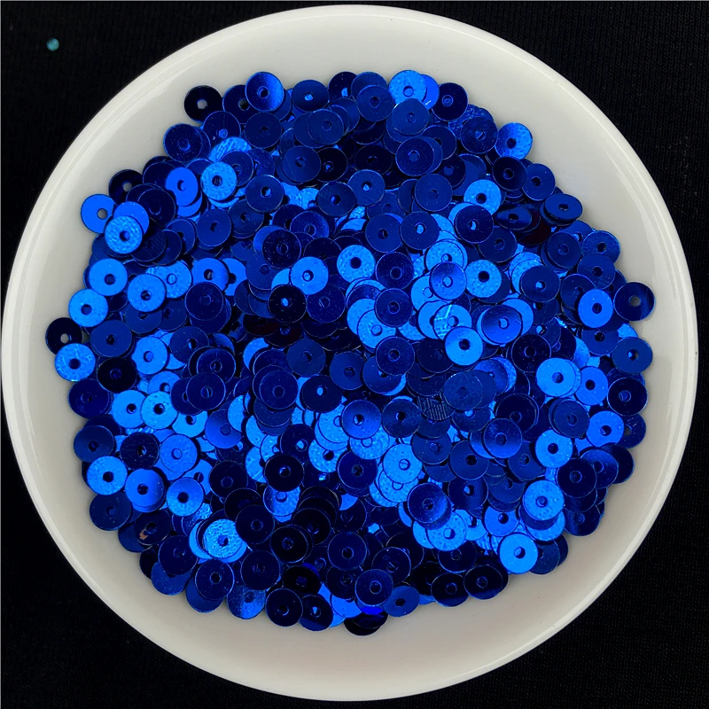 10g(2000pcs) 4mm Center Hole Sequins Slide Flat Round PVC Loose Sequin Paillettes DIY Sewing Wedding Craft 160 Colors Available