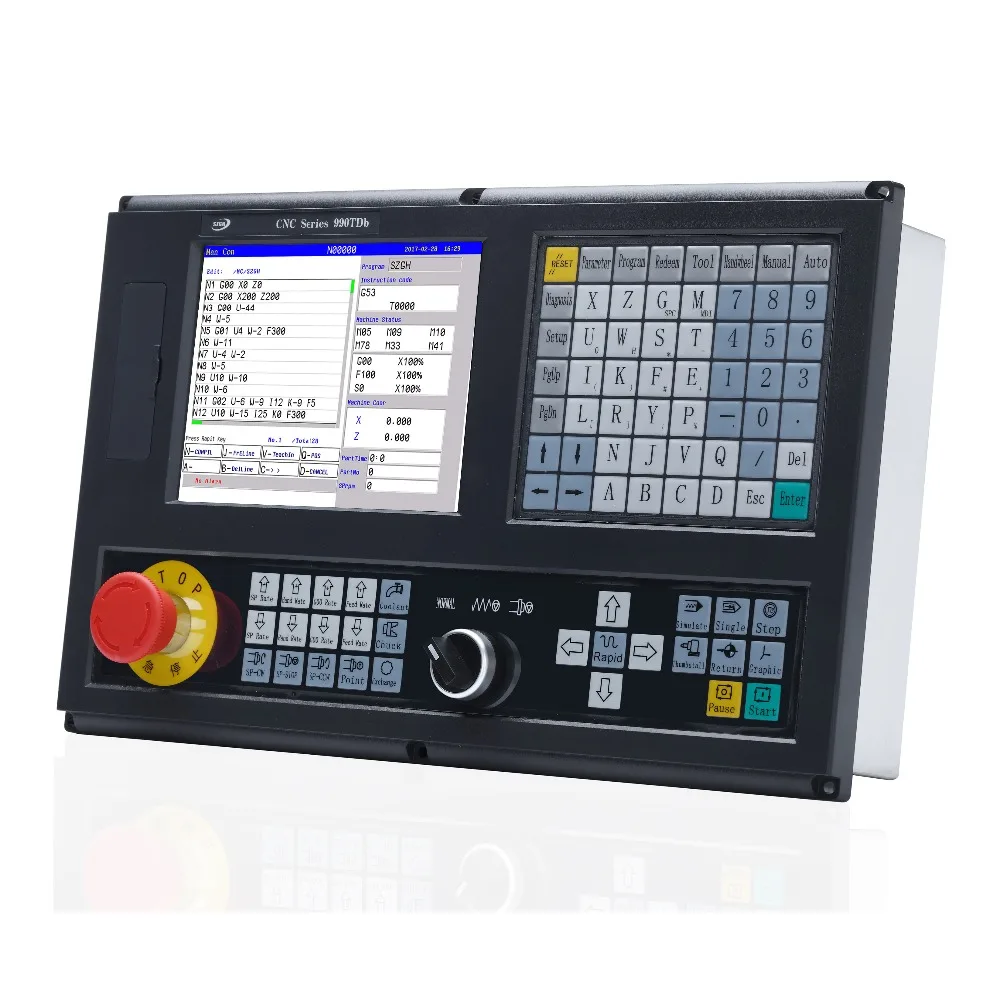 Best prezzo 2 Assi CNC Tornio Controller Nuova versione CNC990TDb pannello di Inglese software Inglese
