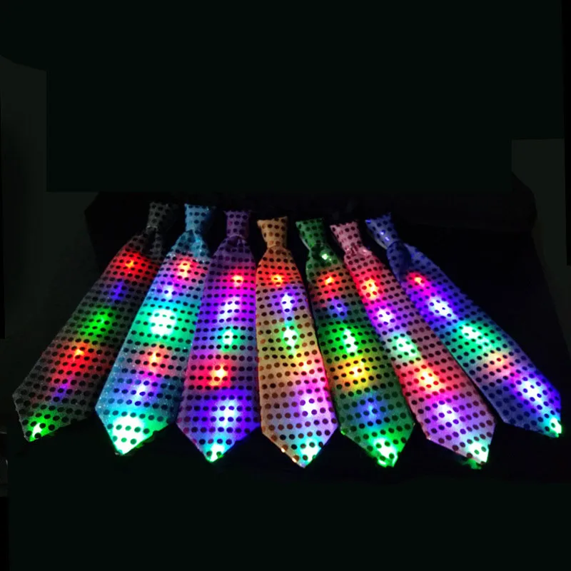 200pcs Fashion luminous neck tie toy led light-up bow tie for event party supplies glowing in the dark party toy ZA4970