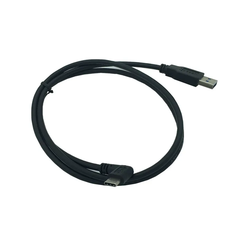 1M 100cm USB 3.0 Type-A Male to USB3.1 Type-C Male Left  Right Angle USB Data Sync  Charge Cable Connector