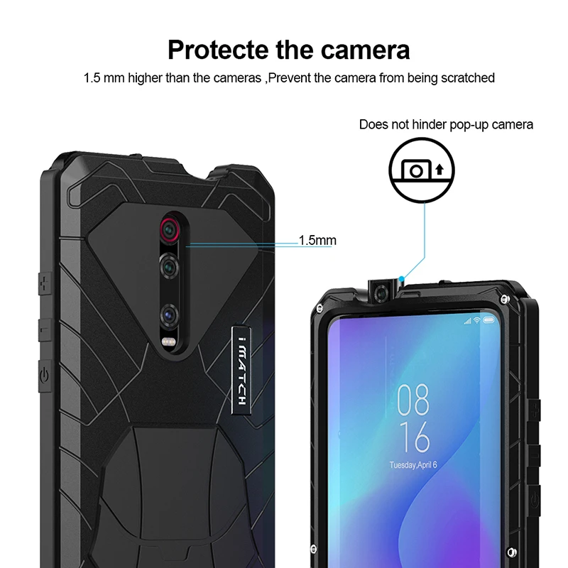 Imagem -04 - para Xiao mi mi mi t Case de Telefone Duro Alu Num Metal Heavy Duty Proteção Capa para Xiao mi Pro com o Dom de Vidro Temperado