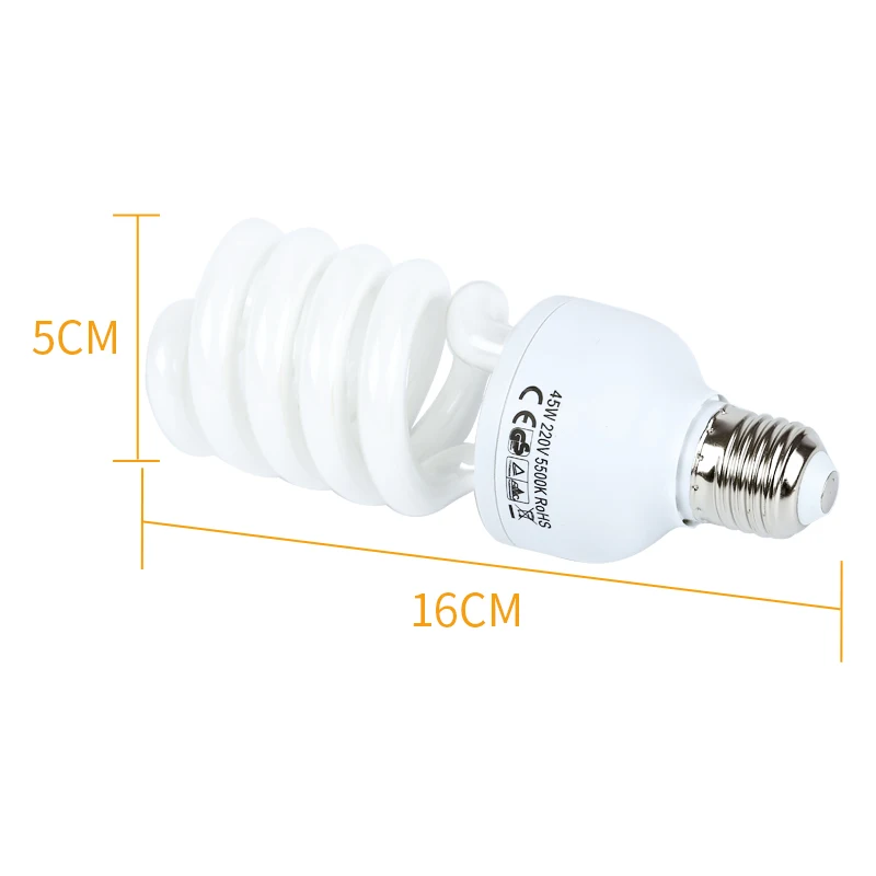 45W 135W 5500K Photographic Bulb High Bright Photography Daylight Fluorescent Lighting Bulbs E27 Base For Softbox Photo Studio