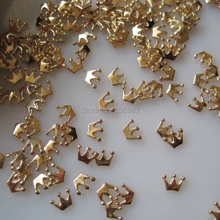 MD-588 10pcs Fancy Gold Small Crown Deco Metal Charms Metal Deco Charms Nail Art