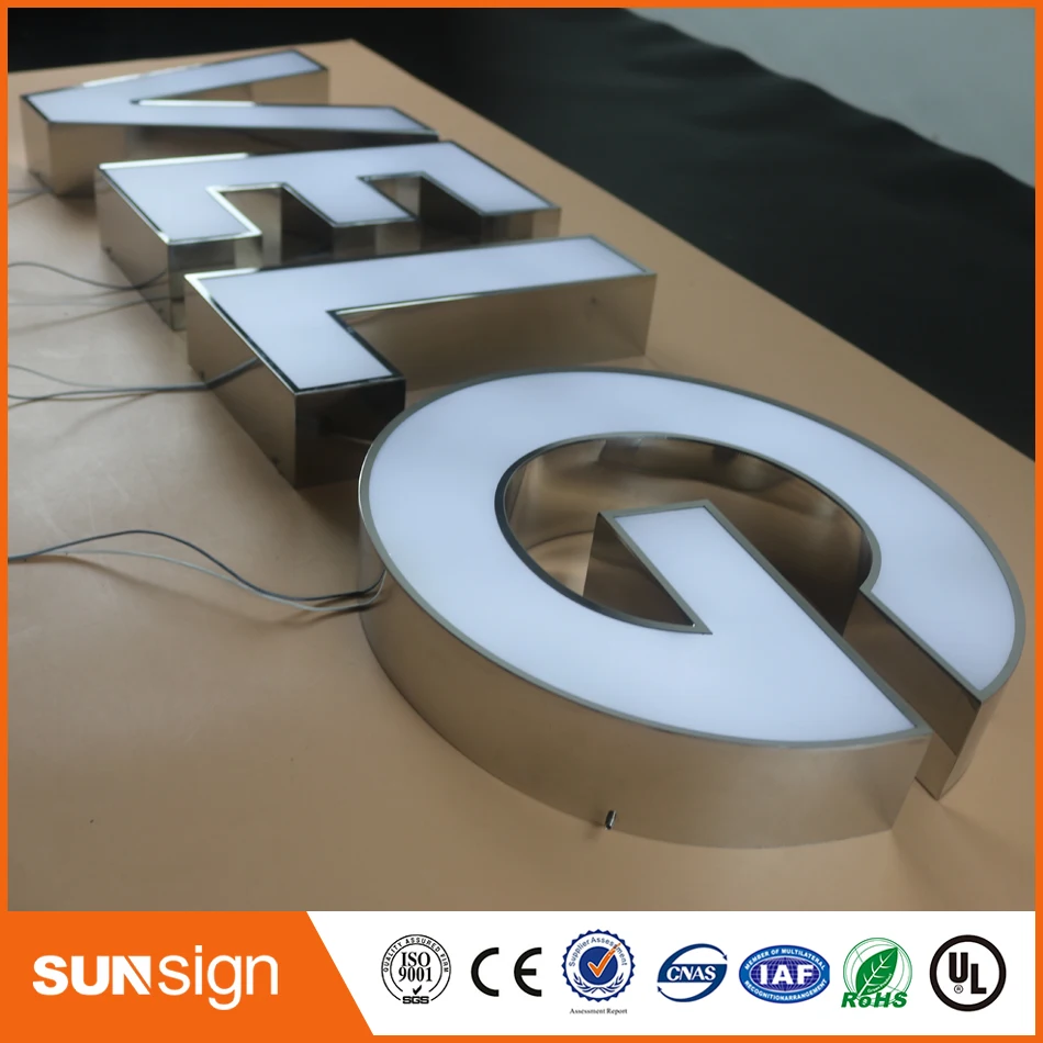 Winkel Naam Board Ontwerpen Frontlit Led Alfabet Letters