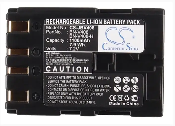 Cameron Sino 1100mAh battery for JVC CU-VH1 CU-VH1US GR-33 GR-4000US GR-D20 GR-D200 GR-D2000 GR-D200U GR-D200US GR-D201 GR-D22