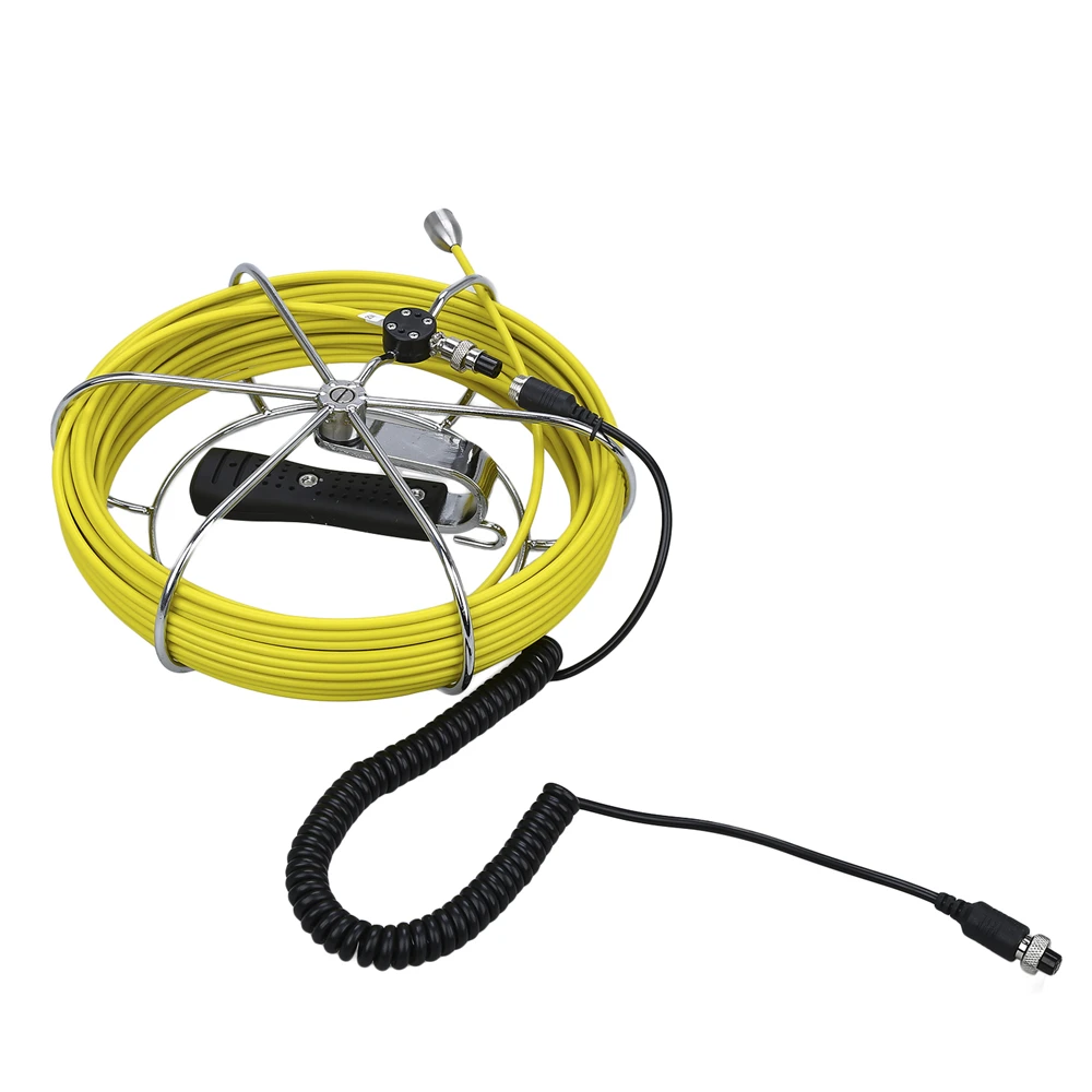 7" LCD Monitor 20m Fiberglass Push Rod Cable Waterproof Drain Pipe Inspection Camera System Used for Pipeline Inspection