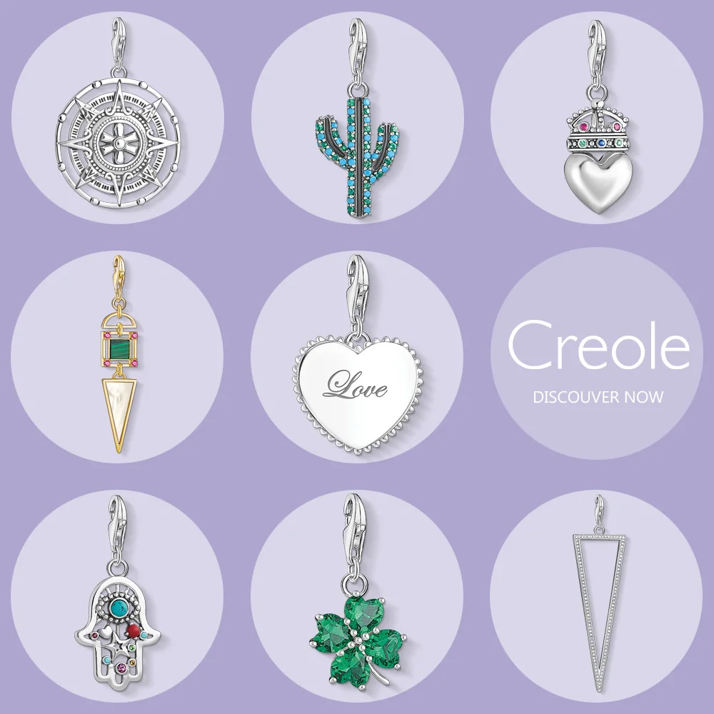 Kalendarz Maya Kaktus Korona Serce Grafika Art Deco Serce Ręka Fatima Koniczyna Trójkątny wisiorek, biżuteria 925 Sterling Silver
