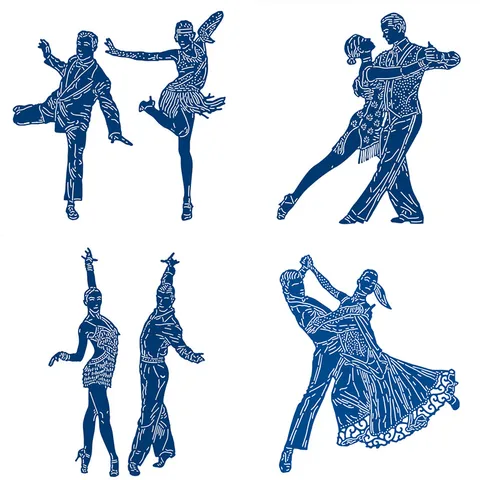 Металлические штампы для скрапбукинга Waltz Latin Tango