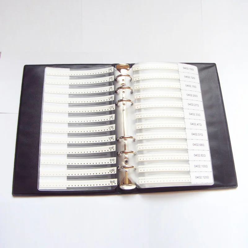 Free shipping 0402 SMD Sample Book 63values 3150pcs 1% Resistor Kit and 17values 850pcs Capacitor Set