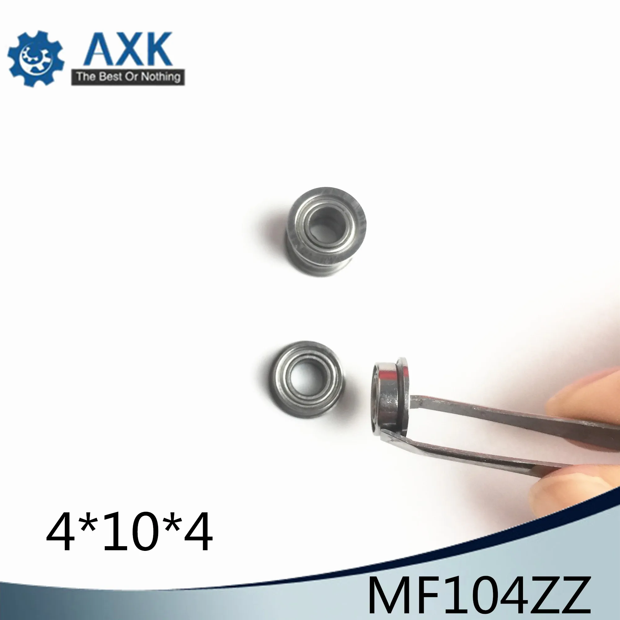 MF104ZZ Flange Bearing 4x10x4 mm ABEC-1 ( 10 PCS )  Miniature Flanged MF104 Z ZZ Ball Bearings