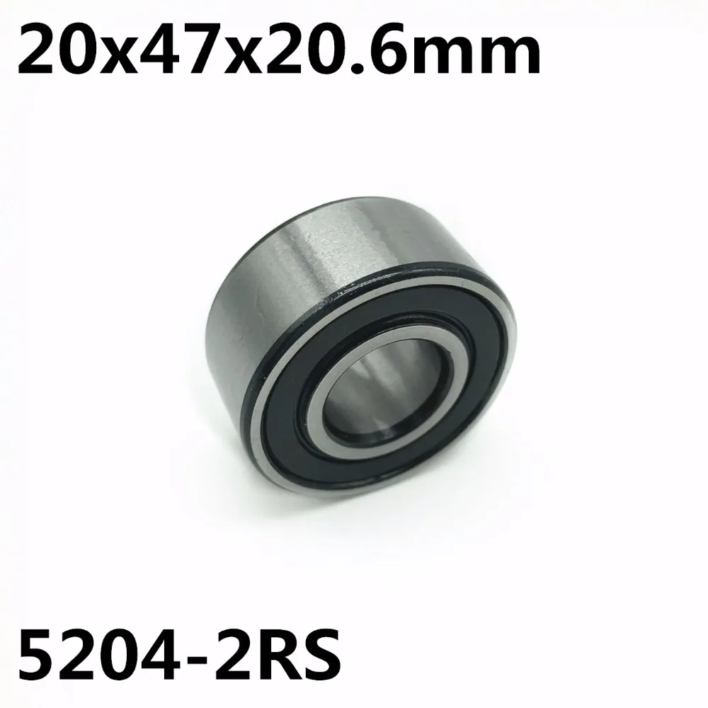 

5204-2RS 20x47x20.6mm Double Row Angular Contact Bearings 5204 Free Shipping