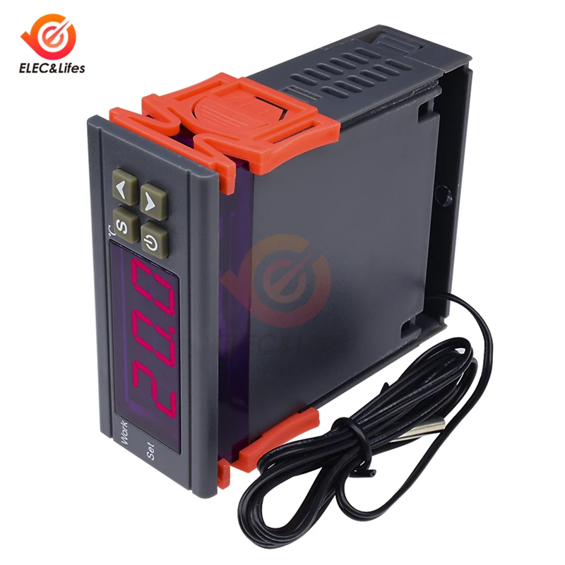 Imagem -03 - Termostato Digital para Caixa de Incubadora Interruptor Controlador de Temperatura Termorregulador do Medidor de Temperatura Mh1210w ac 110220v dc 972v 10a