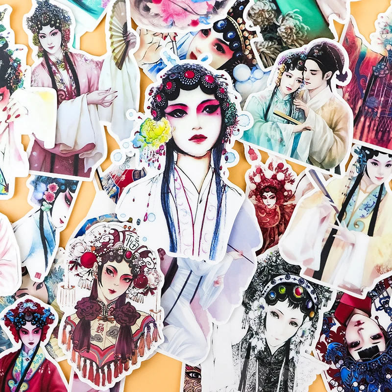 

24 шт., Рисованные вручную символы оперы для девушек