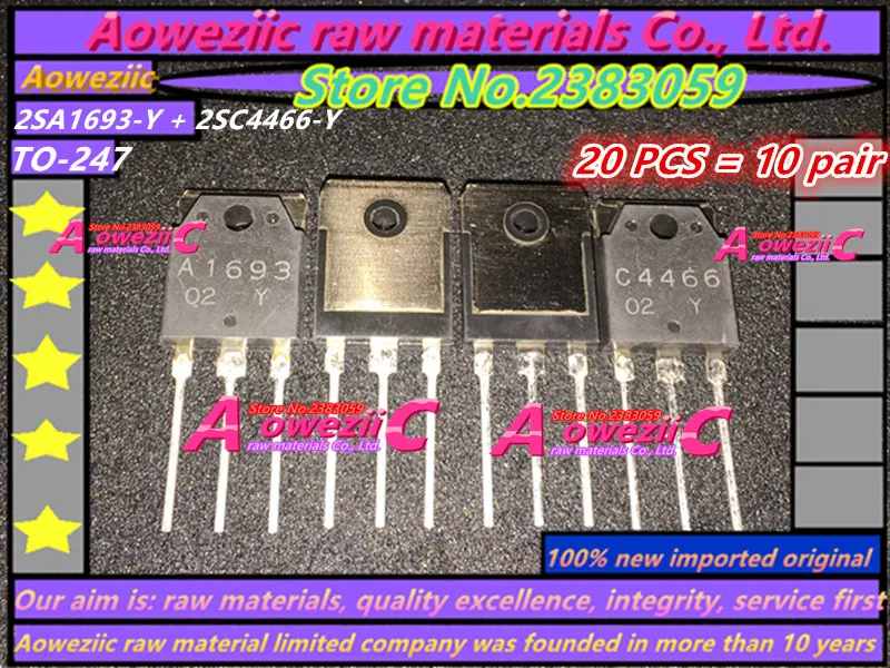 

Aoweziic 100% new imported original 2SA1693-Y 2SC4466-Y 2SA1693 2SC4466 A1693 2SC4466 TO-247 Power Amplifier Transistor