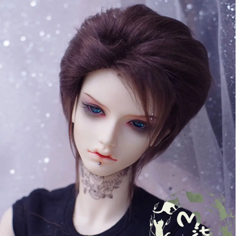 [wamami] Dark Brow Middle-Long Short Wig Hair SD DOD DZ 1/3 BJD Dollfie 22-23cm