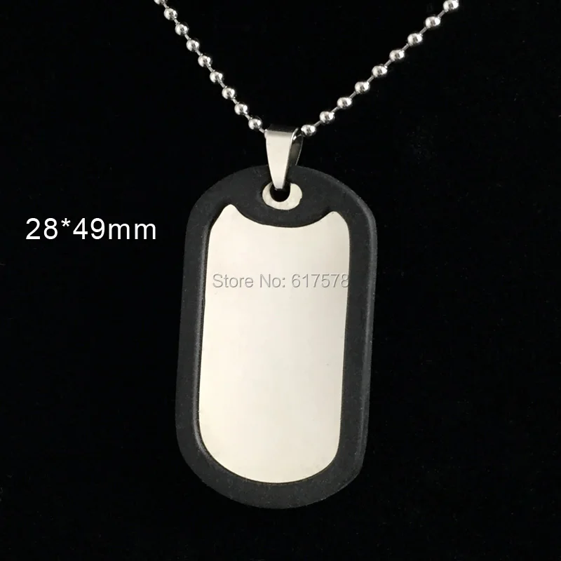 10pcs Dog Tag met cover militaire tag Dog tag Hanger rvs Ketting Hanger voor mannen leuk party gift groothandel prijs