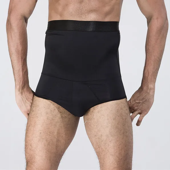 

1pcs Male Body Shaper Underwear High Waist Quick Dry Breathable Abdomen Girdle Briefs Double Layer Anti-curinng Nylon Shaper