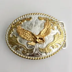 Oval Lace Eagle Western belt buckle