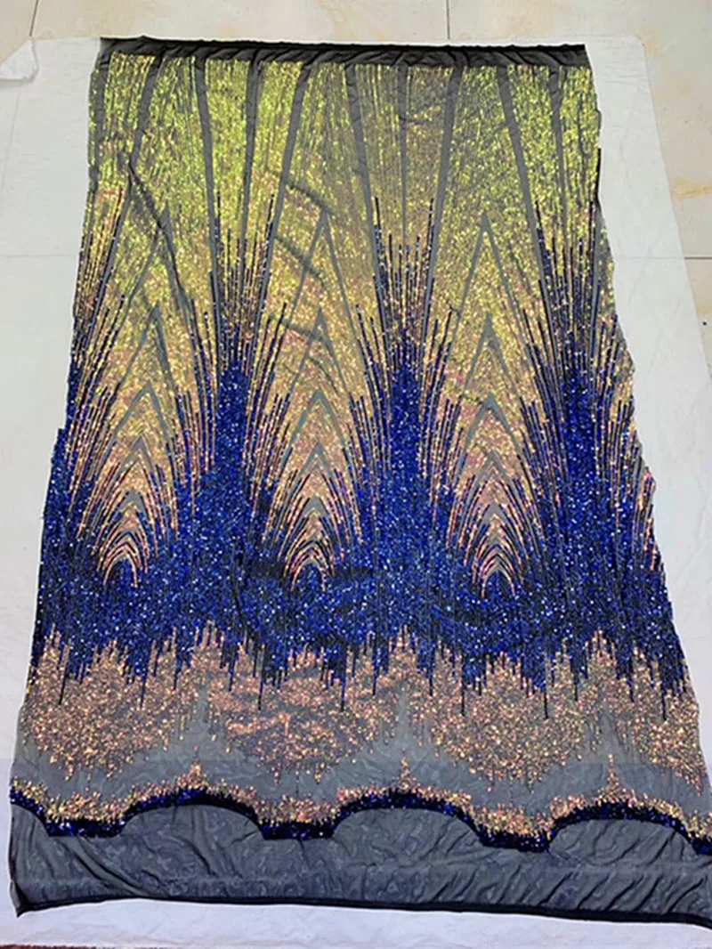 130cm soft mesh base laser sequin fabric, XL190613A