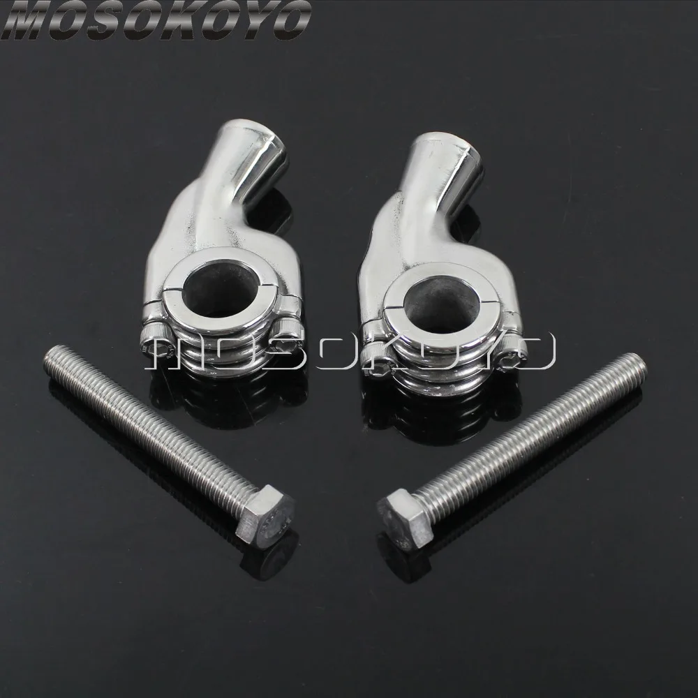 

1" & 7/8" Bend Vintage Old School Handlebar Riser 22mm 25mm Bar Mount Clamp for Cafe Racer Chopper Scrambler Cruiser