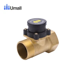 HT-802 1.5 Inches Water Pump Flow Switch Liquid Booster Solar Heater Brass Magnetic Pressure Automatic Control Valve Sensor 220V