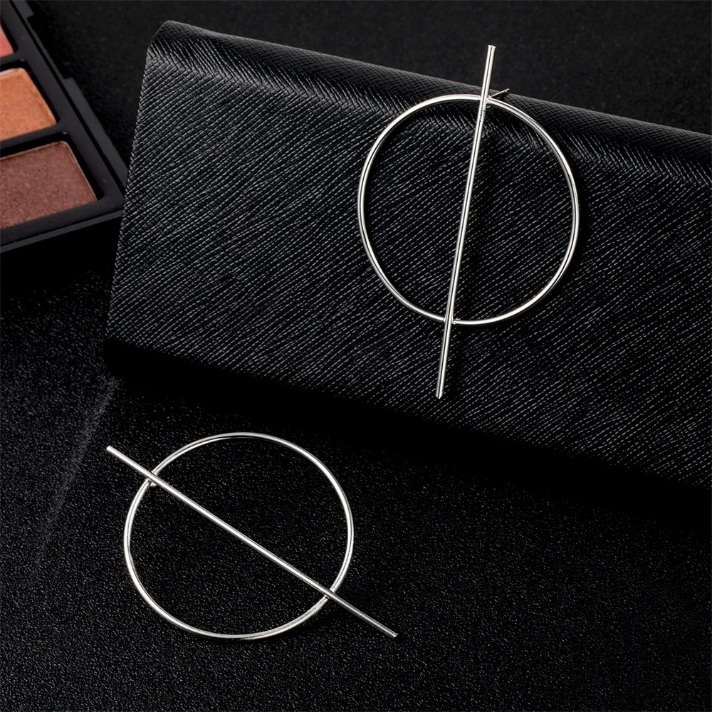 IPARAM Personality Exaggerated Geometry Big Circle Earrings Female Punk Glamour Fashion Gold Color Silver Color Earrings Jewelry