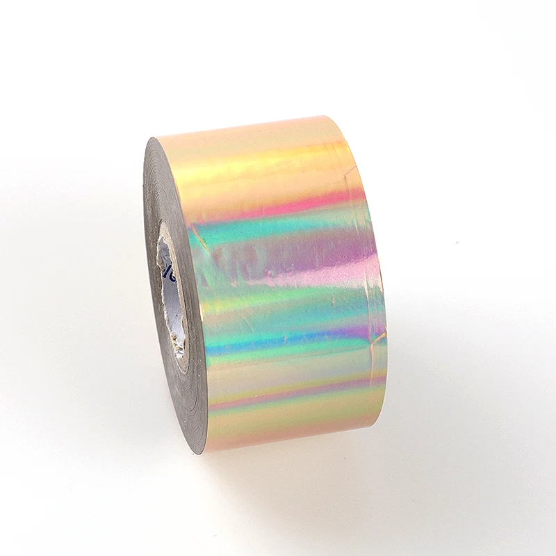 네일 아트 광택 스티커 데칼, DIY 우주 매니큐어 장식, 1 롤 레이저 실버 네일 트랜스퍼 포일, 매트 골드 실버