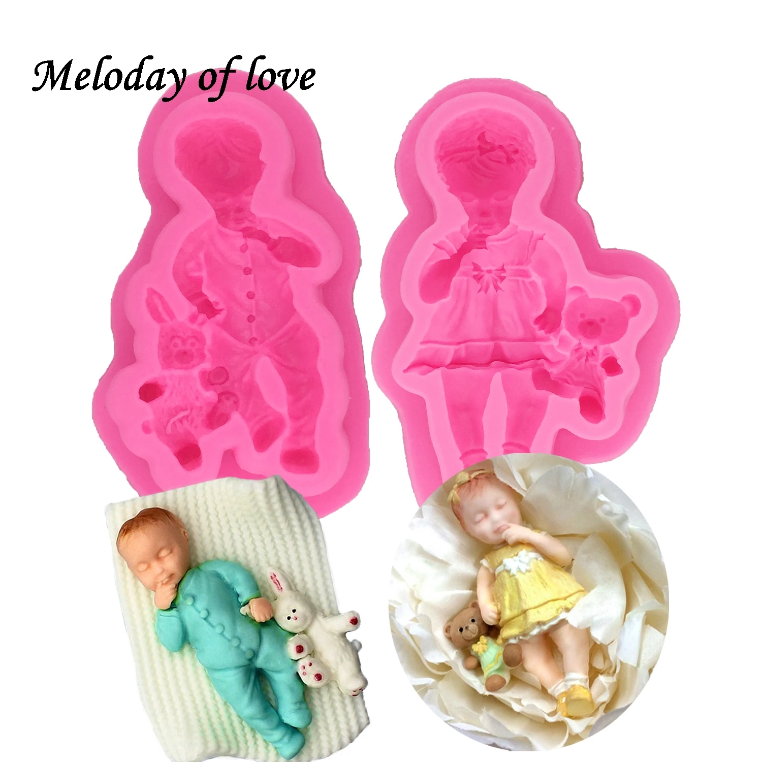 DIY chłopiec dziewczyna silikonowe formy narzędzia do dekorowania ciast masą cukrową ciastko czekoladowe formy do pieczenia dla baby shower favor prezenty T1367