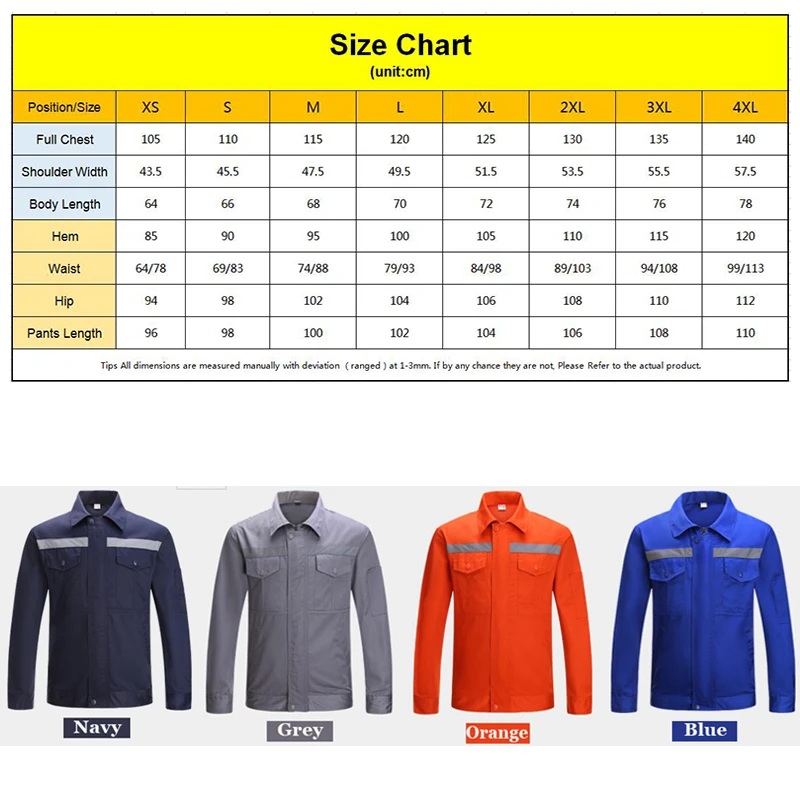 Hi Vis Long Sleeve Poly Cotton Light Weight Reflective Safety Work Jacket Workwear Shirt