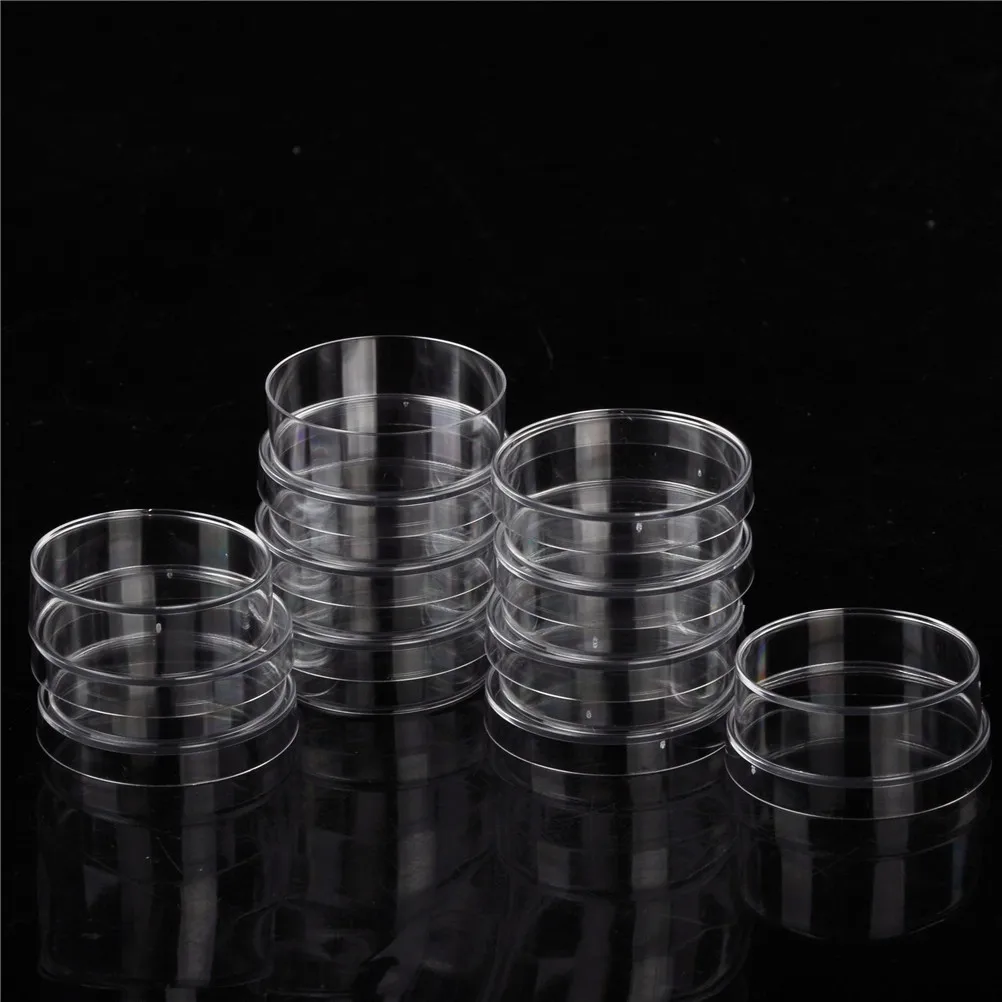 Lab Supplies 10PCS Practical Sterile Petri Box with Lids for Lab Plate Bacterial Yeast Chemical Instrument Lab Supply