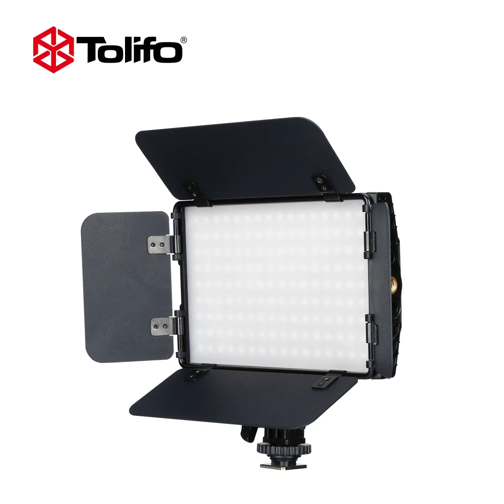 PT-15B II Ultra Thin Light Weight 2.4G Wirelesss Remote Control Bi-color LED Video Camera Light with Barndoors for DSLR