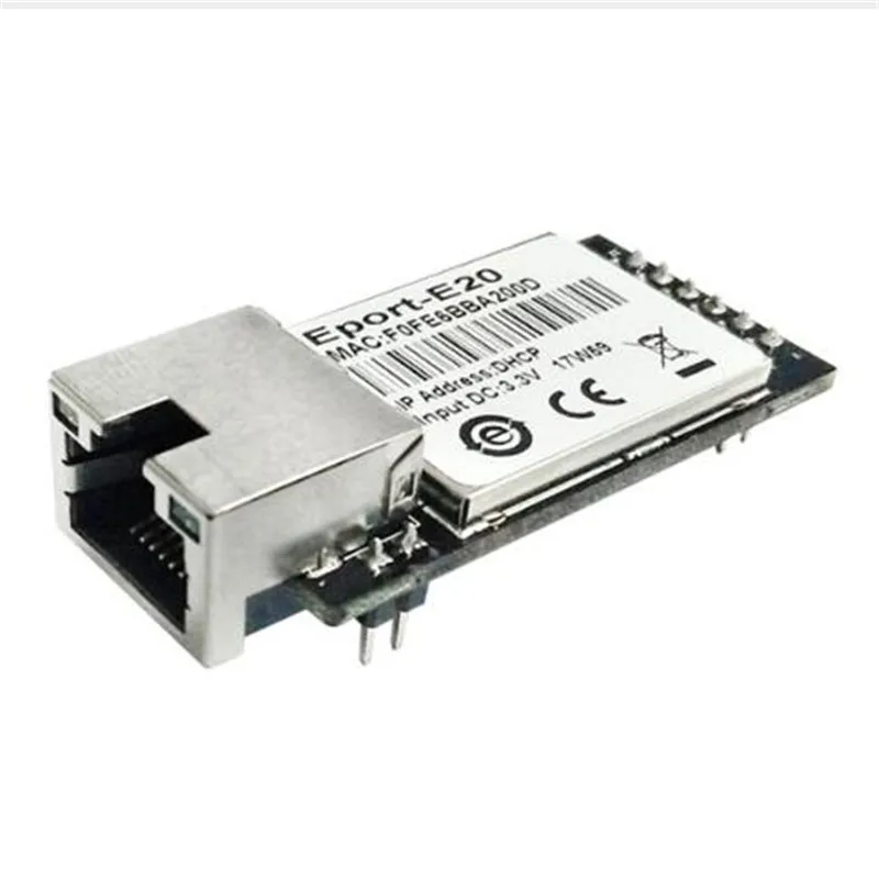 

Eport-E20-Pin Free RTOS Network Server Port TTL Serial to Ethernet Embedded Module DHCP 3.3V TCP IP Telnet Converter