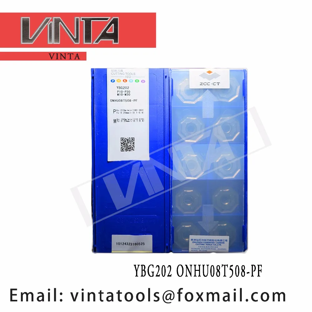 

high quality 10pcs/lots YBG202 ONHU08T508-PF cnc carbide milling inserts cutting blade tools